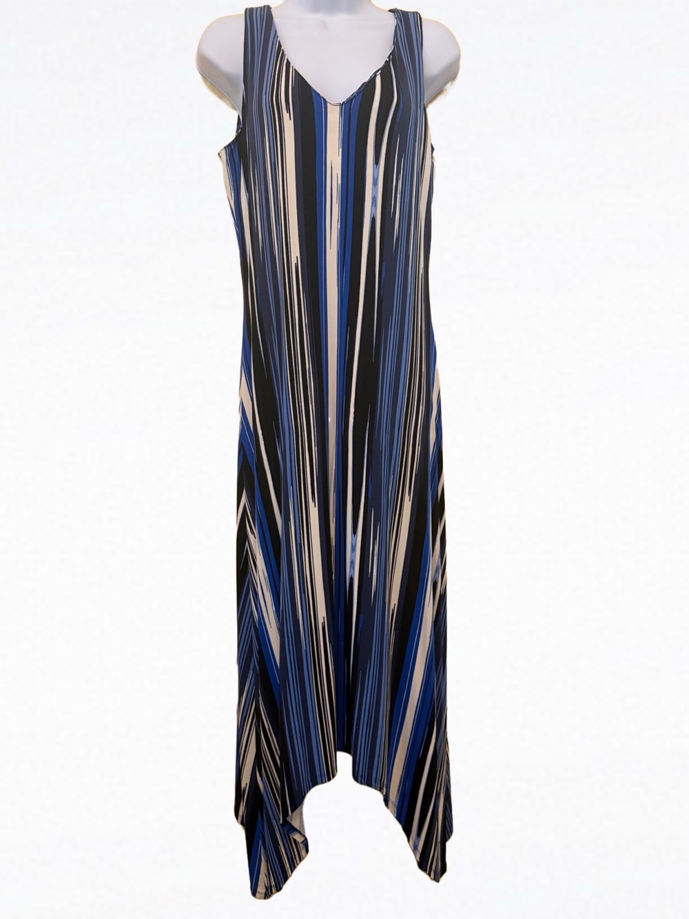 Tommy Bahama Brighton Blues Stripe Handkerchief Maxi Dress - S NWT